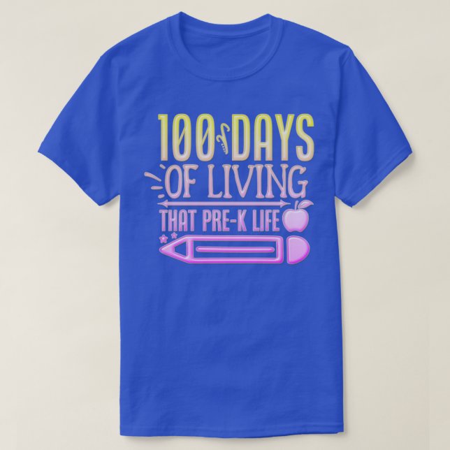100 Days Of Smiles Happy 100th Day of School For K T-Shirt (Design Front)