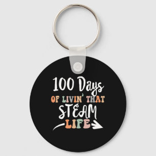 100 Days Of Steam 100th Day Of School For Stem Tea Keychain