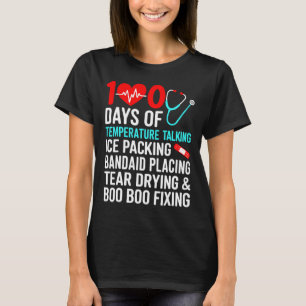 100 Days Of Temperature School Nurse 100th Day Of T-Shirt