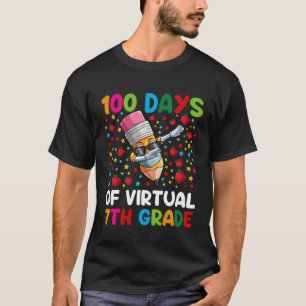 100 Days Of Virtual 7th Grade Teacher or Student B T-Shirt