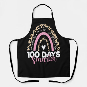 100 Days Samrter Happy 100th Day of School Rainbow Apron