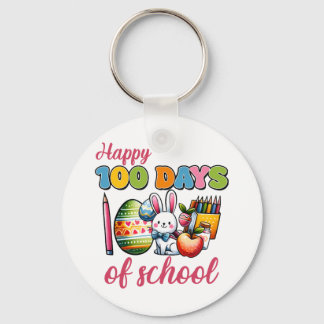100 Days School Boy Girl Easter 100 Day of School Keychain