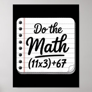 100 Days School Math Equation Do The Math 100 Funn Poster
