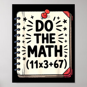 100 Days School Math Equation Do The Math 100 Funn Poster
