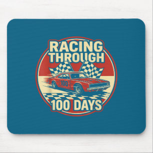100 Days School Race Car Design Mouse Pad