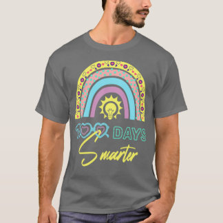 100 days school rainbow glasses Smarter tshirt for