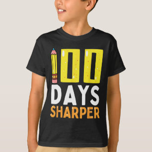 100 Days Sharper 100th Day Of School Teacher Kids T-Shirt