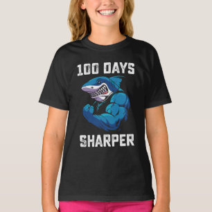 100 Days Sharper Shark 100th Day Of School Gym T-Shirt