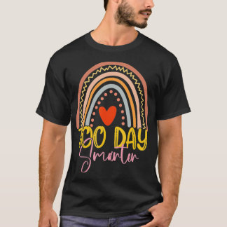 100 Days Smarter 100 Days Of School Rainbow Teache T-Shirt