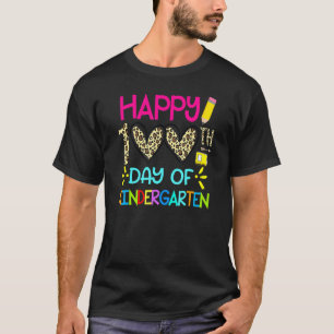 100 Days Smarter 100th Day Of Kindergarten Leopard T-Shirt