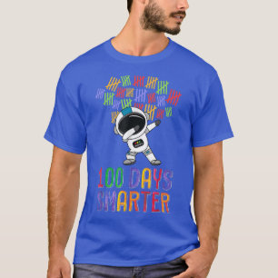 100 Days Smarter 100th Day Of School Dabbing Space T-Shirt