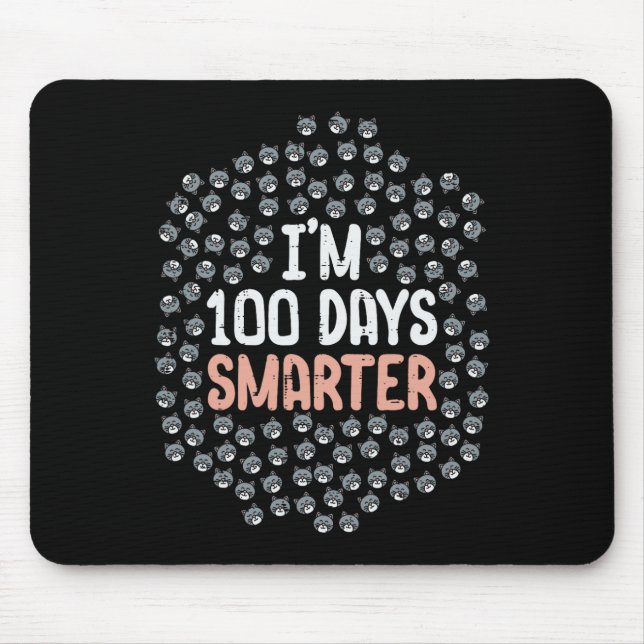 100 Days Smarter 100th Day Of School Kitten Cat  Mouse Pad (Front)