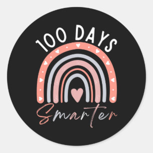 100 Days Smarter - 100th Day Of School Teacher Rai Classic Round Sticker