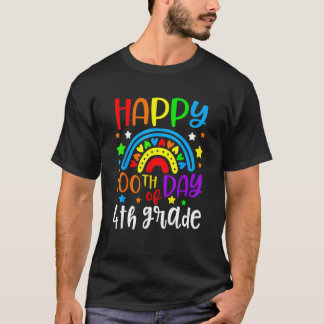100 Days Smarter 4th Grade Happy 100th Day Of Scho T-Shirt