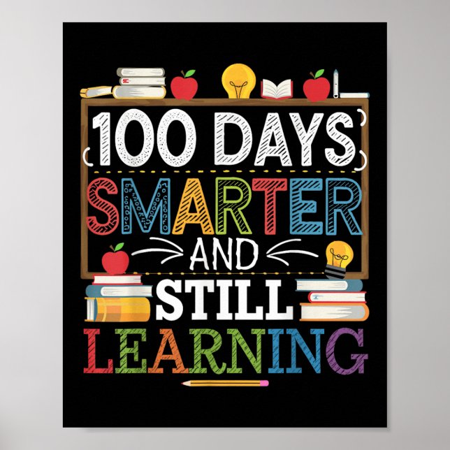 100 Days Smarter And Learning Colours For Apparel  Poster (Front)