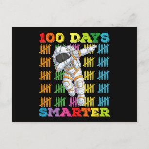 100 Days Smarter Astronaut 100th Day Of School Postcard