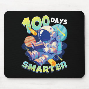 100 Days Smarter Astronaut Space 100th Day Of Mouse Pad