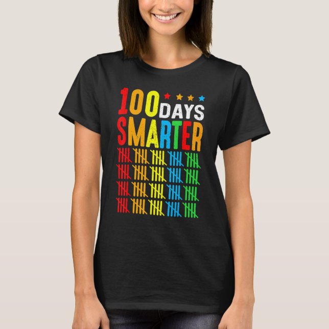 100 Days Smarter Counting By 5's 100th Day Of Scho T-Shirt (Front)