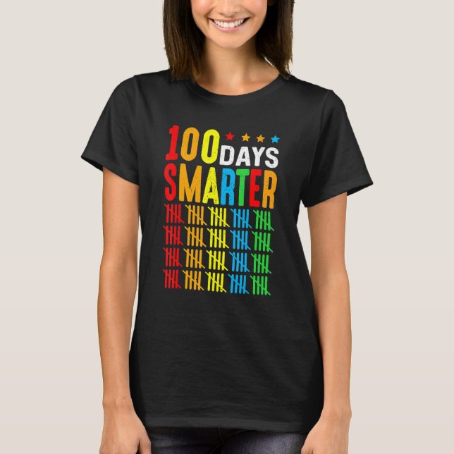100 Days Smarter Counting By 5's 100th Day Of Scho T-Shirt (Front)