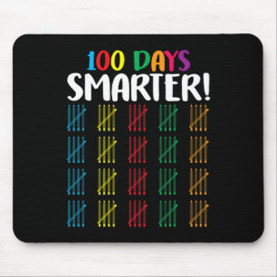 100 days smarter  Counting Hash Marks days of scho Mouse Pad