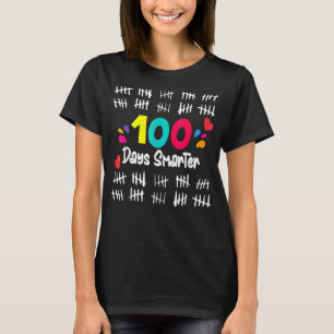 100 Days Smarter Counting Tally Marks 100Th Day Of T-Shirt
