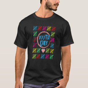 100 Days Smarter Counting Tally Marks 100th Day Of T-Shirt