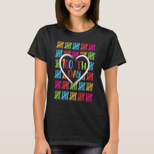 100 Days Smarter Counting Tally Marks 100th Day Of T-Shirt