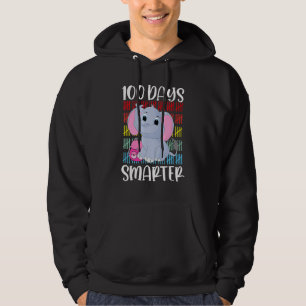 100 Days Smarter Cute Elephant Animal 100 Days Of Hoodie