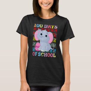100 Days Smarter Cute Elephant Animal 100 Days Of T-Shirt