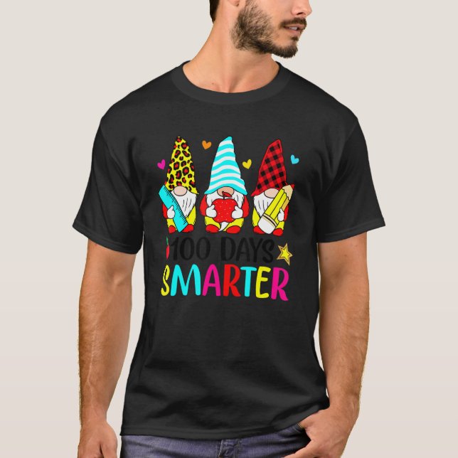 100 Days Smarter Cute Gnomes Happy 100th Day Of Sc T-Shirt