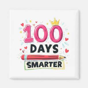 100 Days Smarter Days of School Teacher Magnet