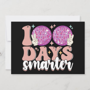 100 Days Smarter Disco Ball 100th Day Of School Invitation