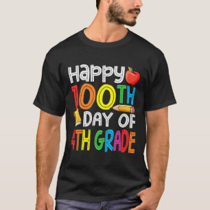 100 Days Smarter Fourth Grade 100th Day Of School  T-Shirt
