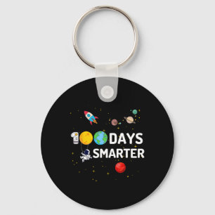 100 Days Smarter Funny 100th Day Of School Astrona Keychain