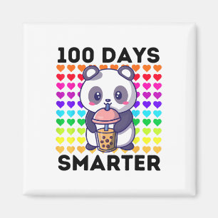 100 Days Smarter Girls Panda Icecream 100th Day Of Magnet
