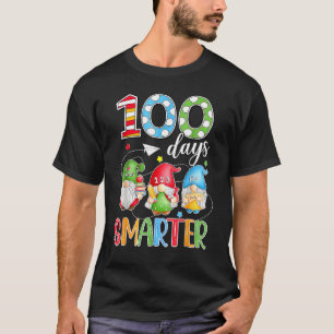 100 Days Smarter Gnome 100th Day Of School Men Kid T-Shirt