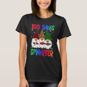 100 Days Smarter Gnome Teacher Kids 100th Day Of S T-Shirt