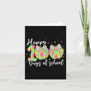 100 Days Smarter Happy 100 Days Of School Coquette Card