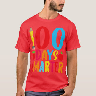 100 Days Smarter Happy 100th Day Of Prek 100 Day O T-Shirt