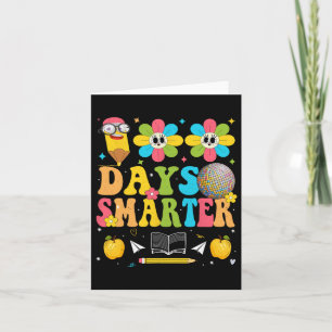 100 Days Smarter Happy 100th Day Of School Kids Bo Card