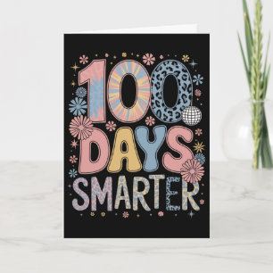 100 Days Smarter Happy 100th Day Of School Kids Bo Card