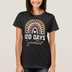 100 Days Smarter Happy 100th Day of School Leopard T-Shirt