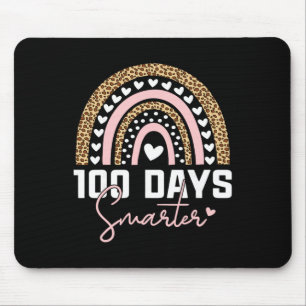100 Days Smarter Happy 100th Day Of School Rainbow Mouse Pad