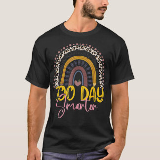 100 Days Smarter Happy 100th Day Of School Rainbow T-Shirt