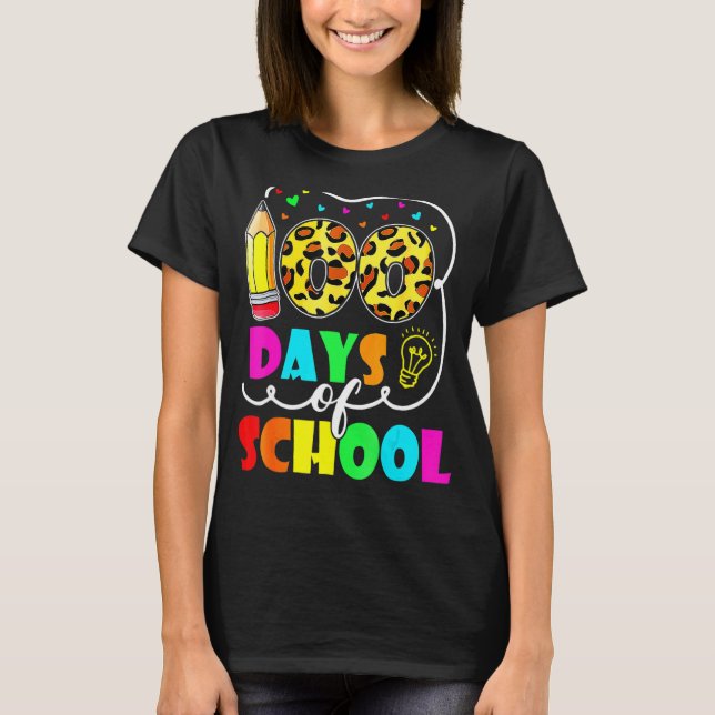 100 Days Smarter Happy 100th Day Of School Student T-Shirt (Front)