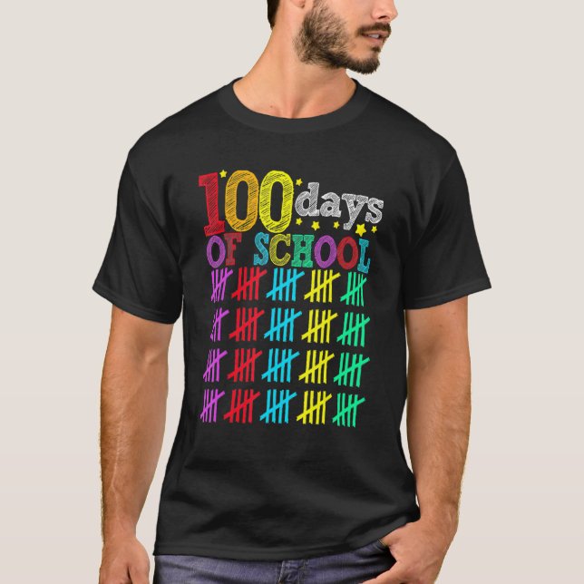 100 Days Smarter Happy 100th Day Of School Student T-Shirt (Front)