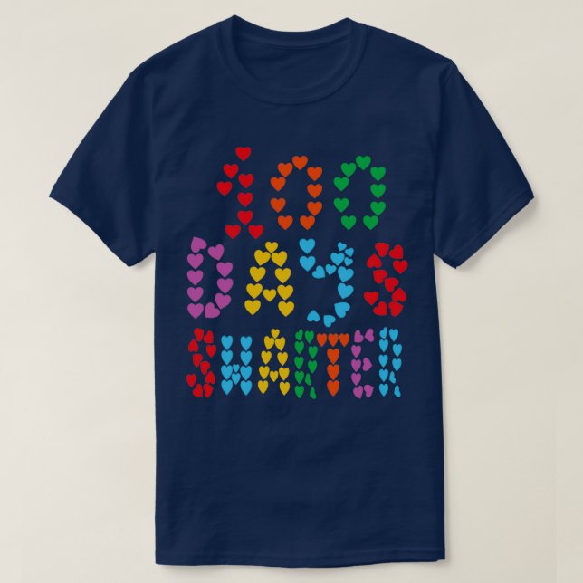 100 days Smarter Hearts100th Day Of School Classic T-Shirt (Design Front)
