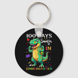 100 Days Smarter In Kindergarten Boys 100th Days D Keychain