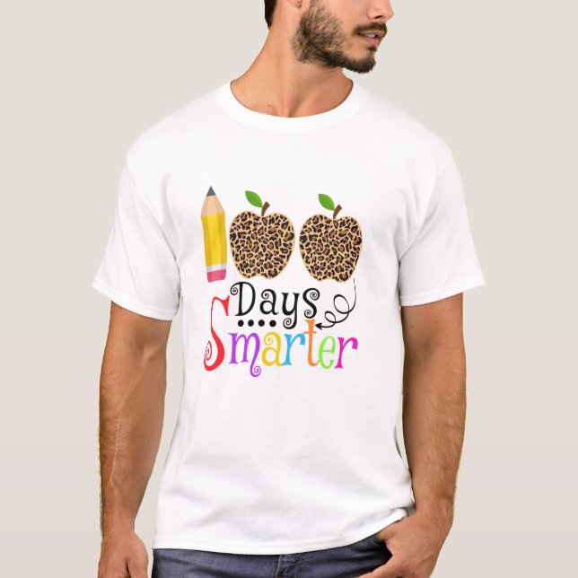 100 Days Smarter Kids Child 100th Day of school Te T-Shirt (Front)