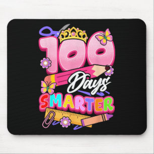 100 Days Smarter Kids Girls 100th Day Of School Mouse Pad
